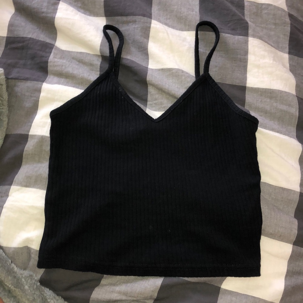 Black little tank/crop top